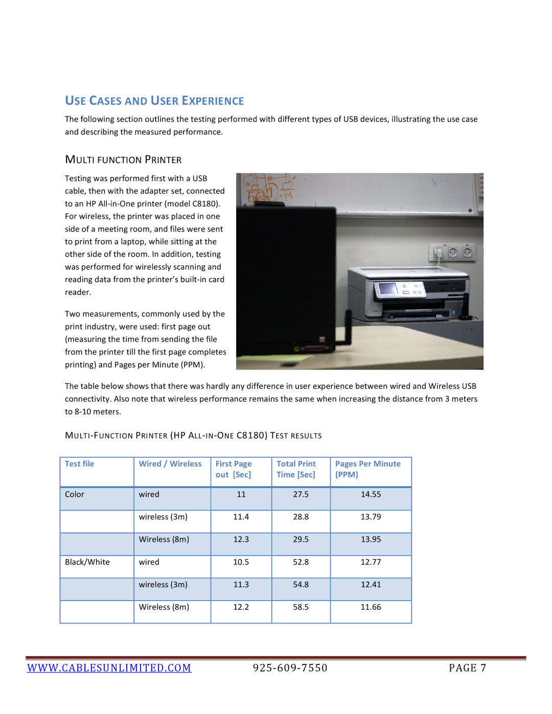 Xircom 925-609-7550 manual USE Cases and User Experience, Multi Function Printer 