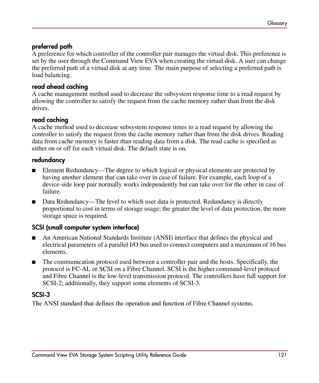 XM Satellite Radio AA-RU5HC-TE manual Preferred path, Read ahead caching, Read caching, Redundancy 