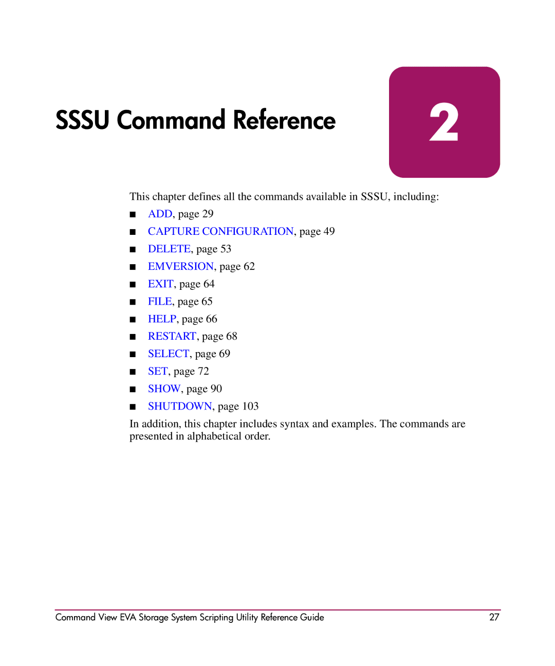 XM Satellite Radio AA-RU5HC-TE manual Sssu Command Reference 