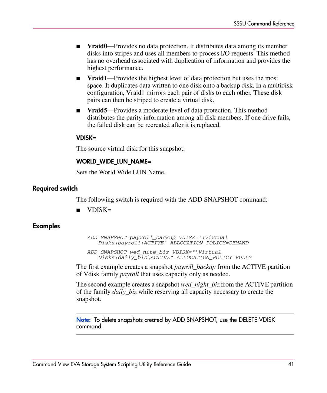 XM Satellite Radio AA-RU5HC-TE manual Source virtual disk for this snapshot 