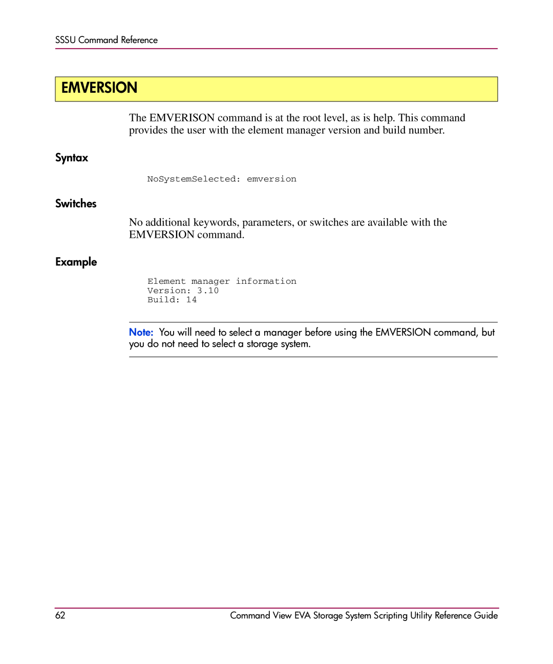 XM Satellite Radio AA-RU5HC-TE manual Emversion, Example 