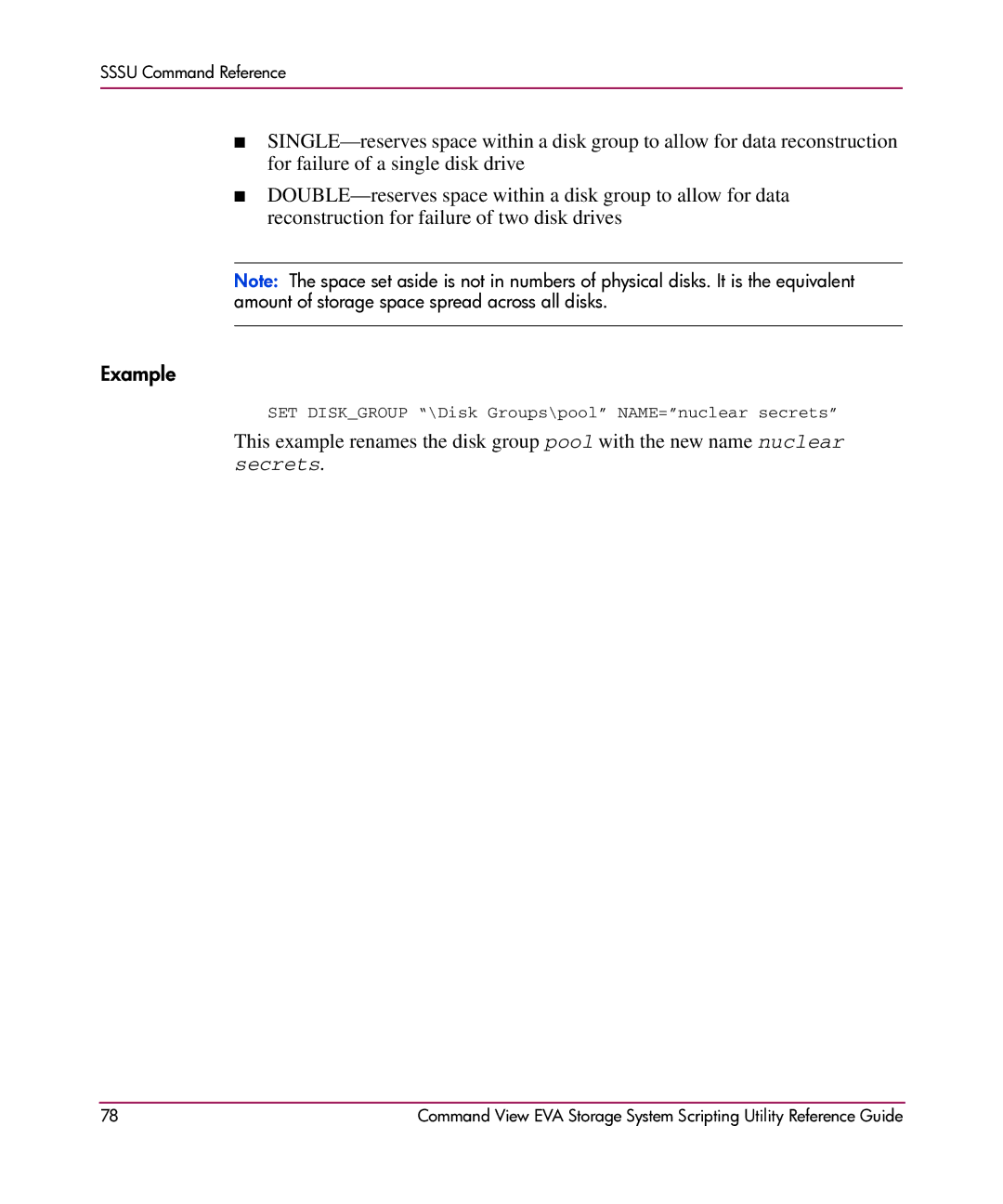 XM Satellite Radio AA-RU5HC-TE manual SET Diskgroup \Disk Groups\pool NAME=nuclear secrets 