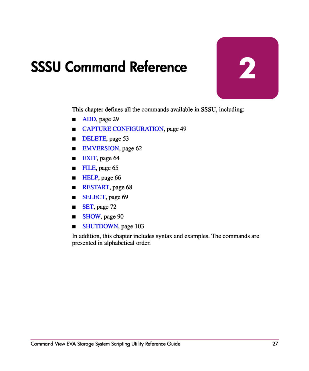XM Satellite Radio AA-RU5HC-TE manual SSSU Command Reference, CAPTURE CONFIGURATION, page, EMVERSION, page 