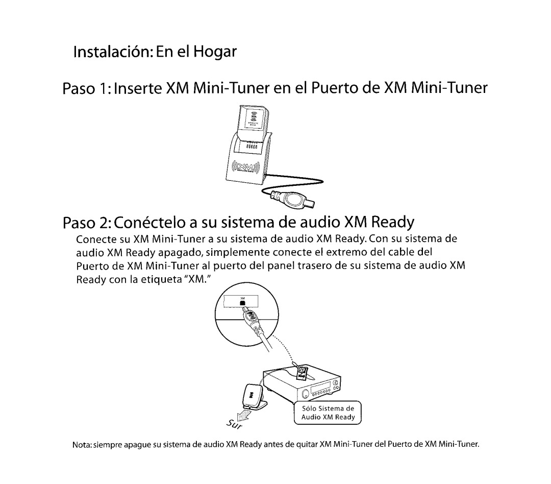 XM Satellite Radio CNP2000 manual 