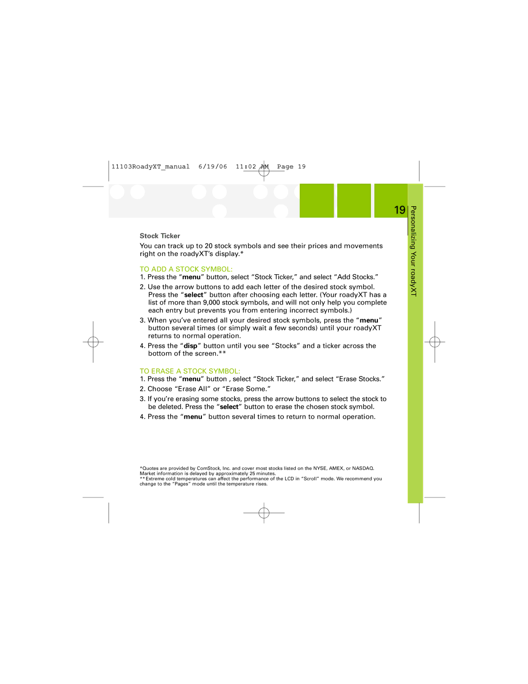 XM Satellite Radio SA10175 manual Stock Ticker, To ADD a Stock Symbol 