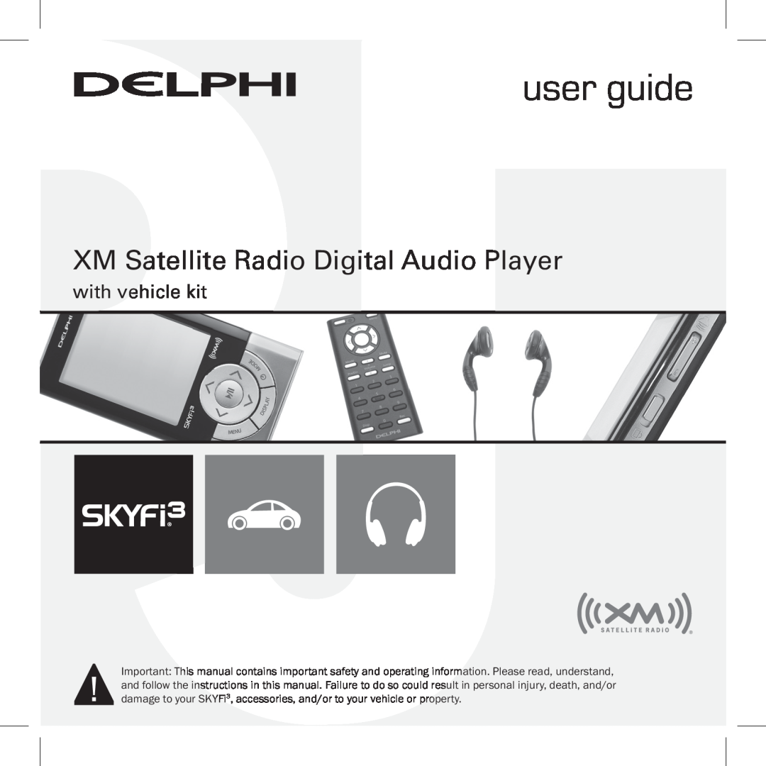 XM Satellite Radio manual XM Satellite Radio Digital Audio Player, with vehicle kit 