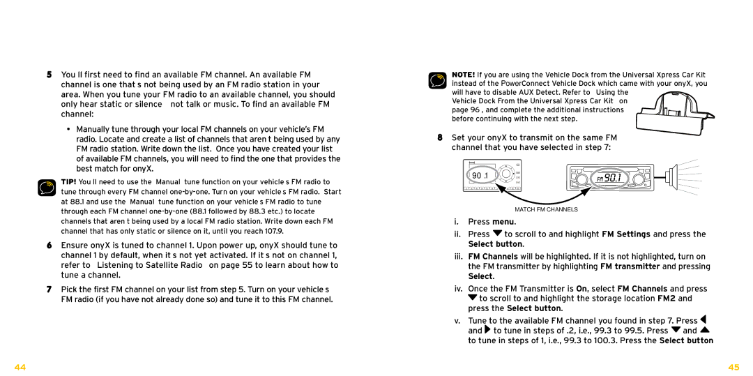 XM Satellite Radio XDNX1V1KC manual 90.1 