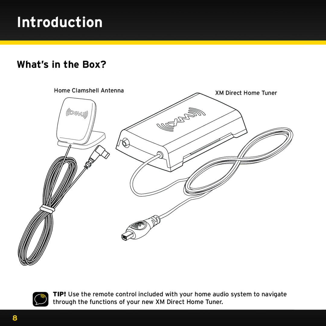 XM Satellite Radio XHD2KUG0809, XHD2H1 manual What’s in the Box? 