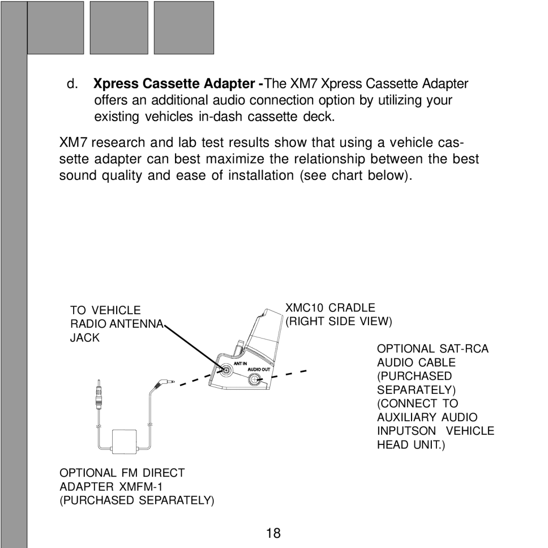 XM Satellite Radio XMC10 manual 