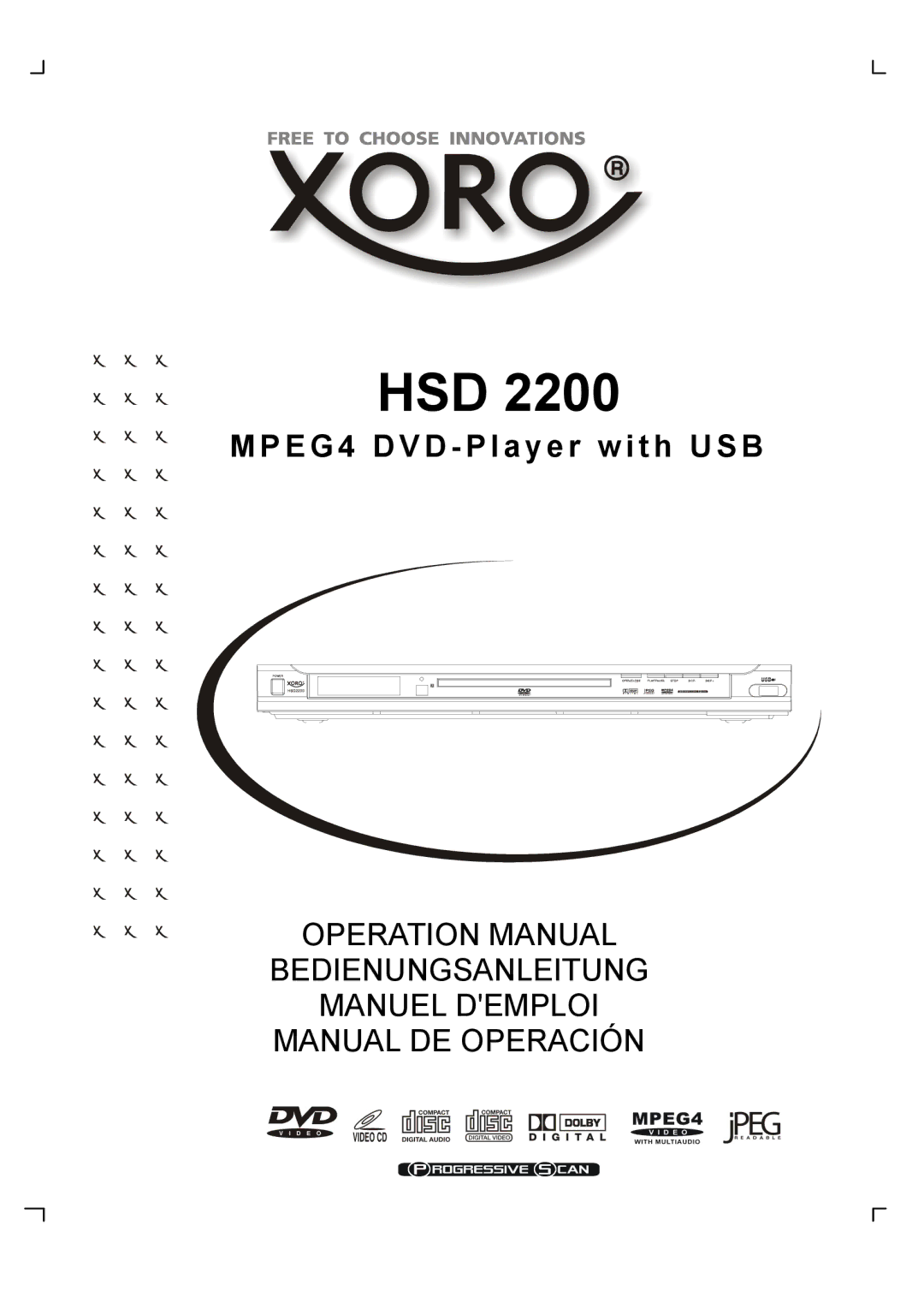 Xoro HSD 2200 manual Hsd 