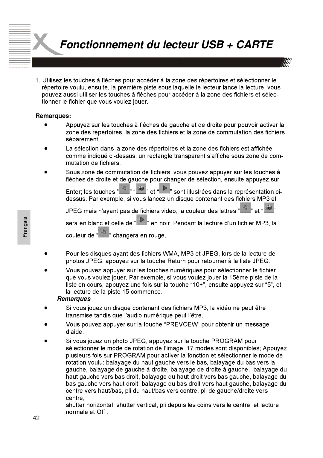 Xoro HTC1900D manual Remarques 