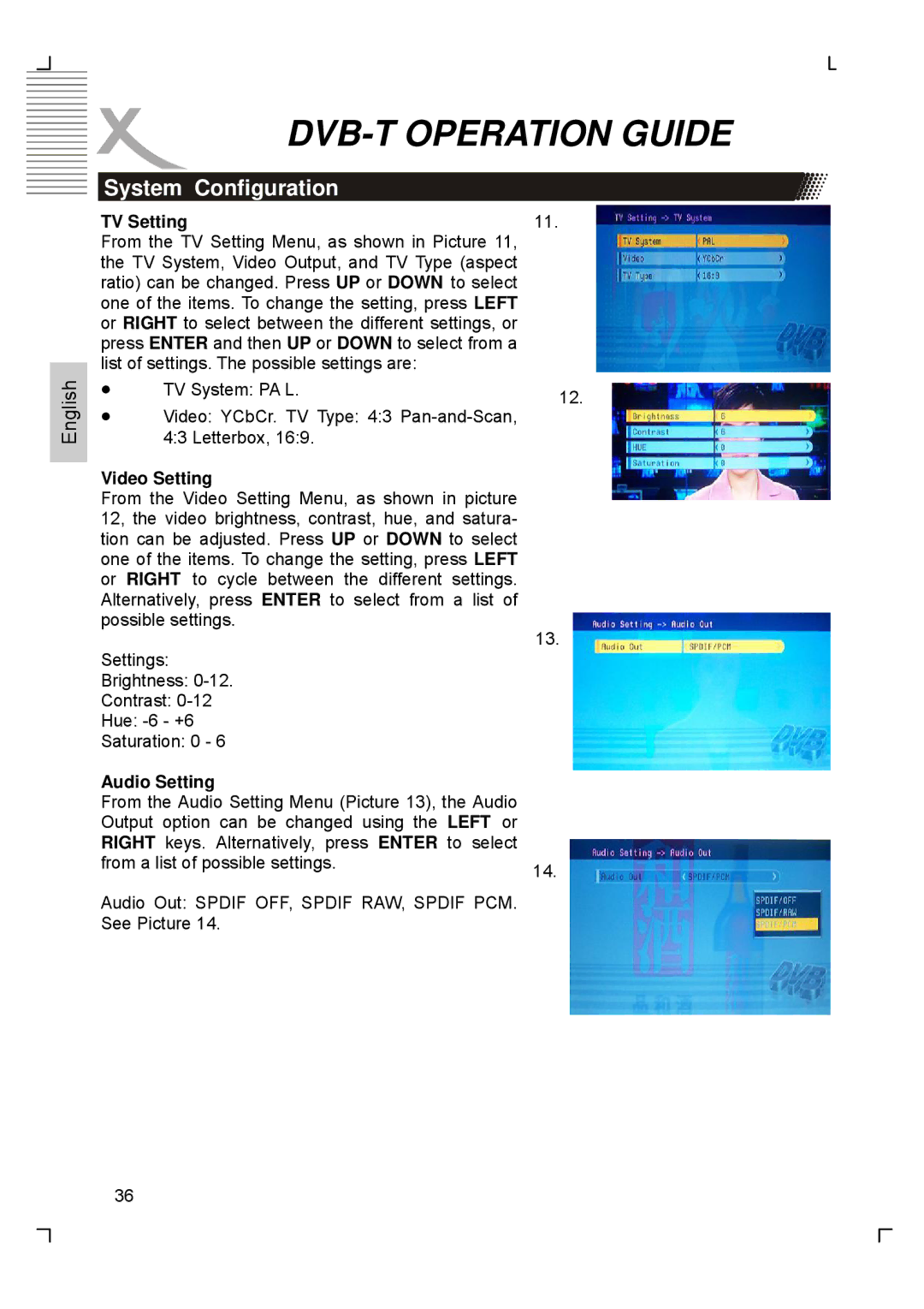 Xoro HTC1900D manual System Configuration 
