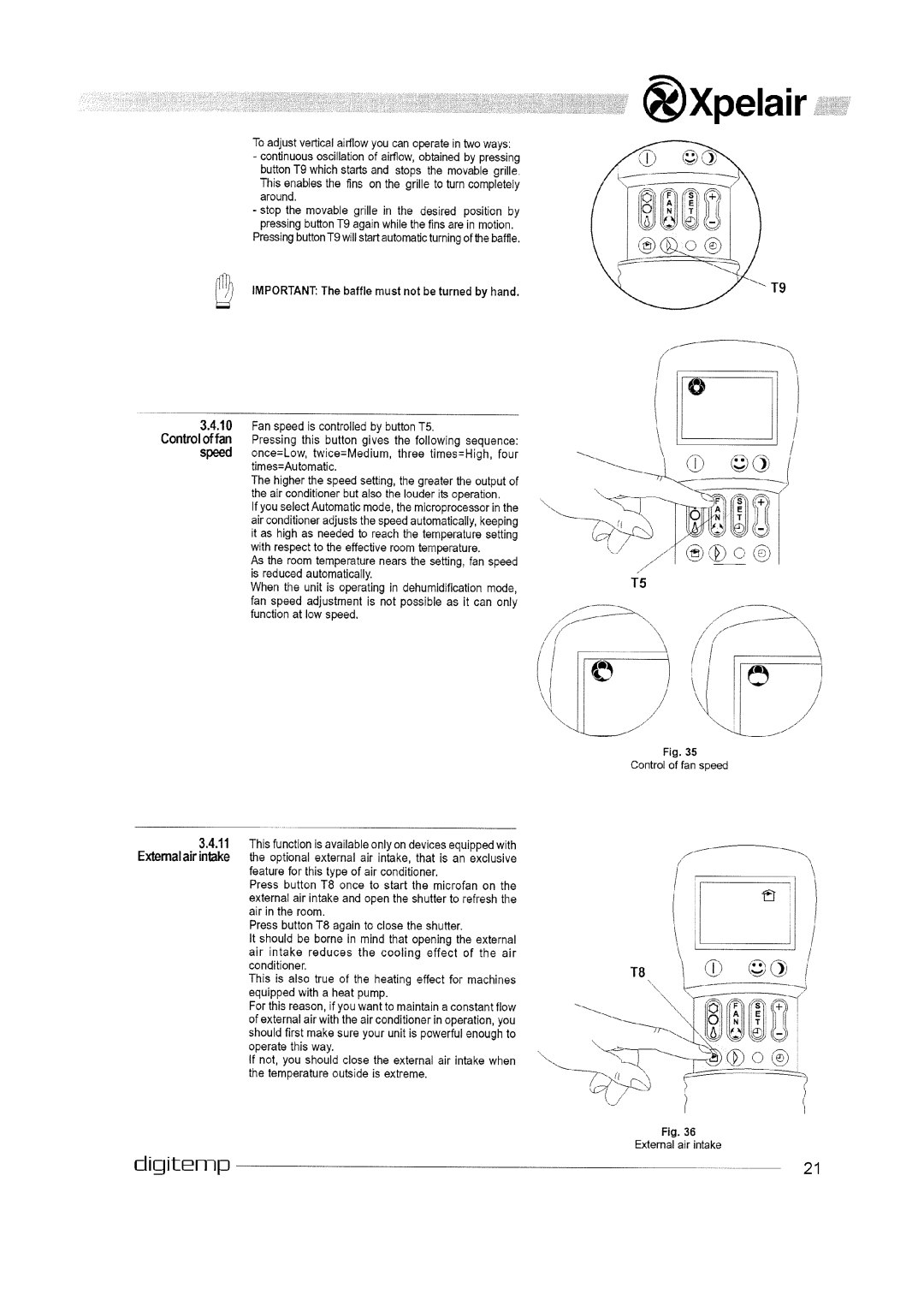 Xpelair 91175AA, 91154AA, 91173AA, 91174AA manual 