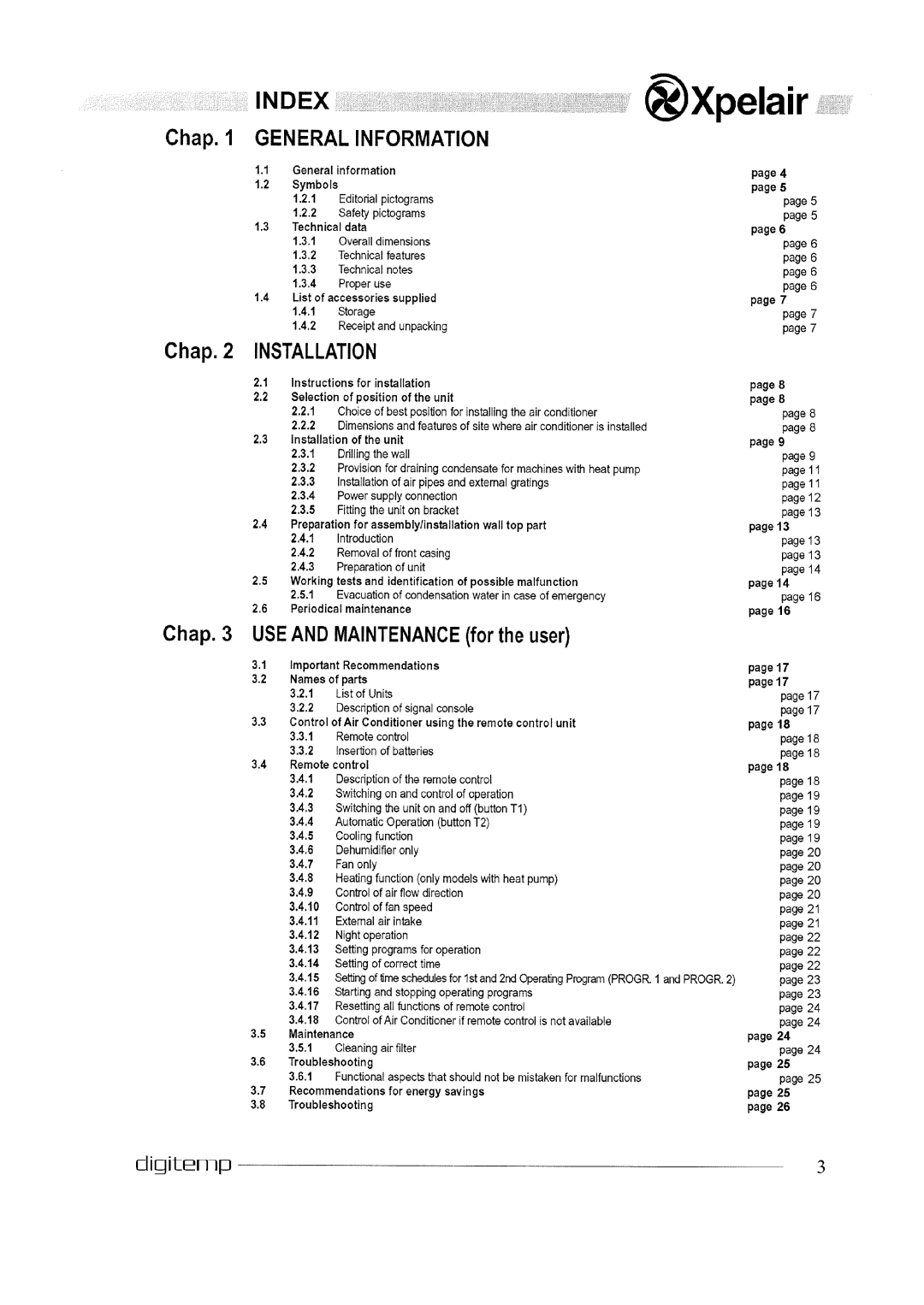 Xpelair 91174AA, 91154AA, 91175AA, 91173AA manual 