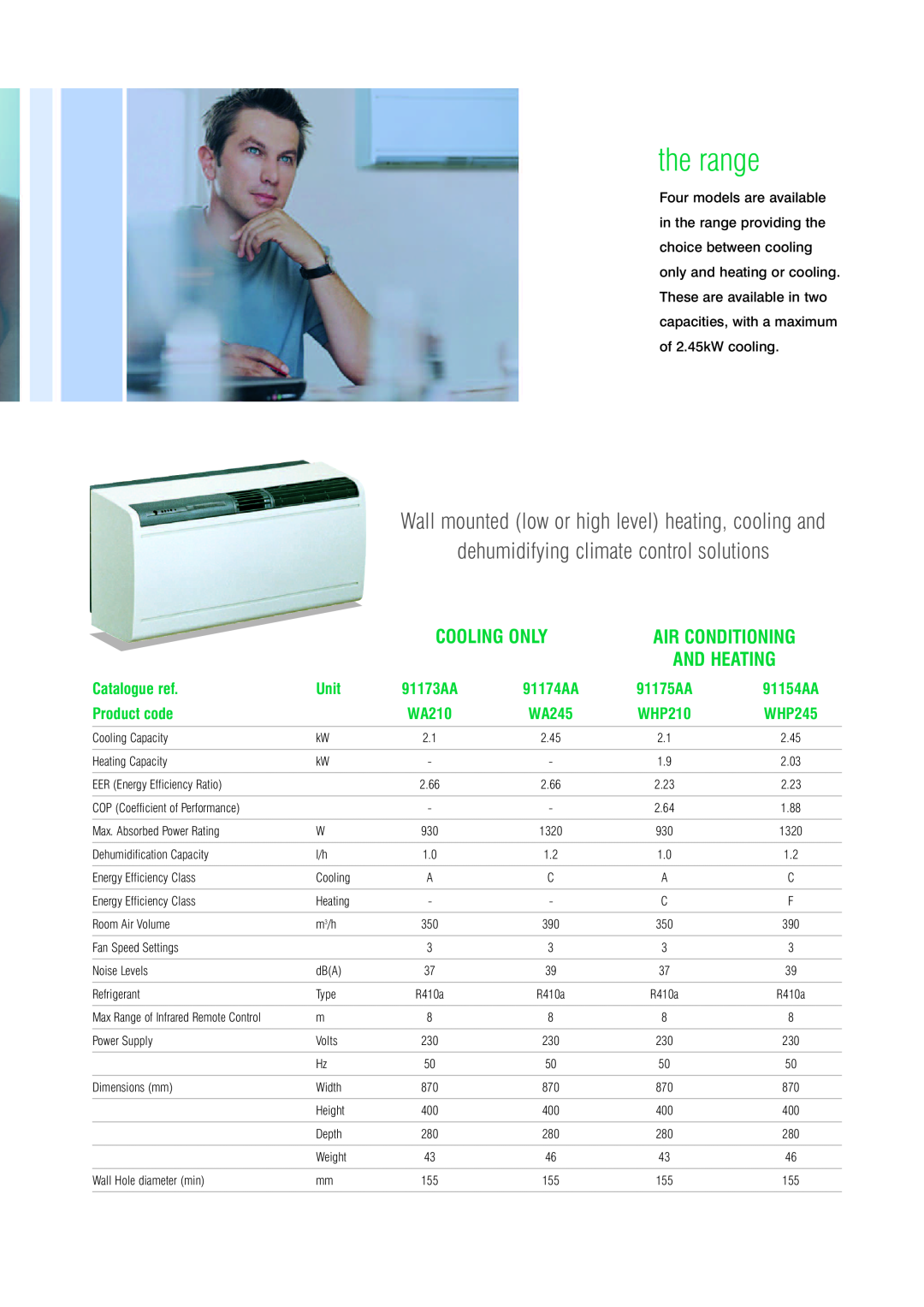 Xpelair Digitemp the range, dehumidifying climate control solutions, Cooling Only, Air Conditioning, And Heating, Unit 