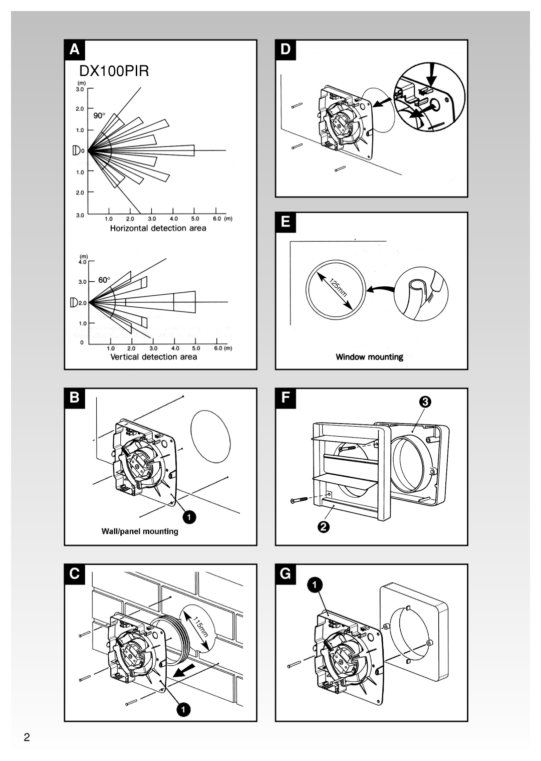 Xpelair DX100HP, DX100T, DX100VTD, DX100PC manual DX100PIR 