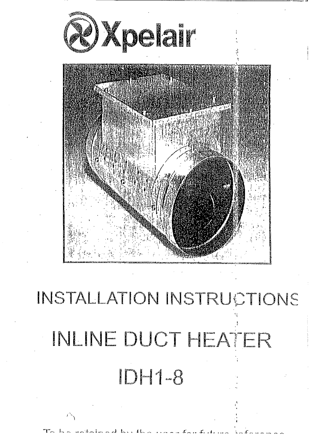 Xpelair IDH1-8 manual 