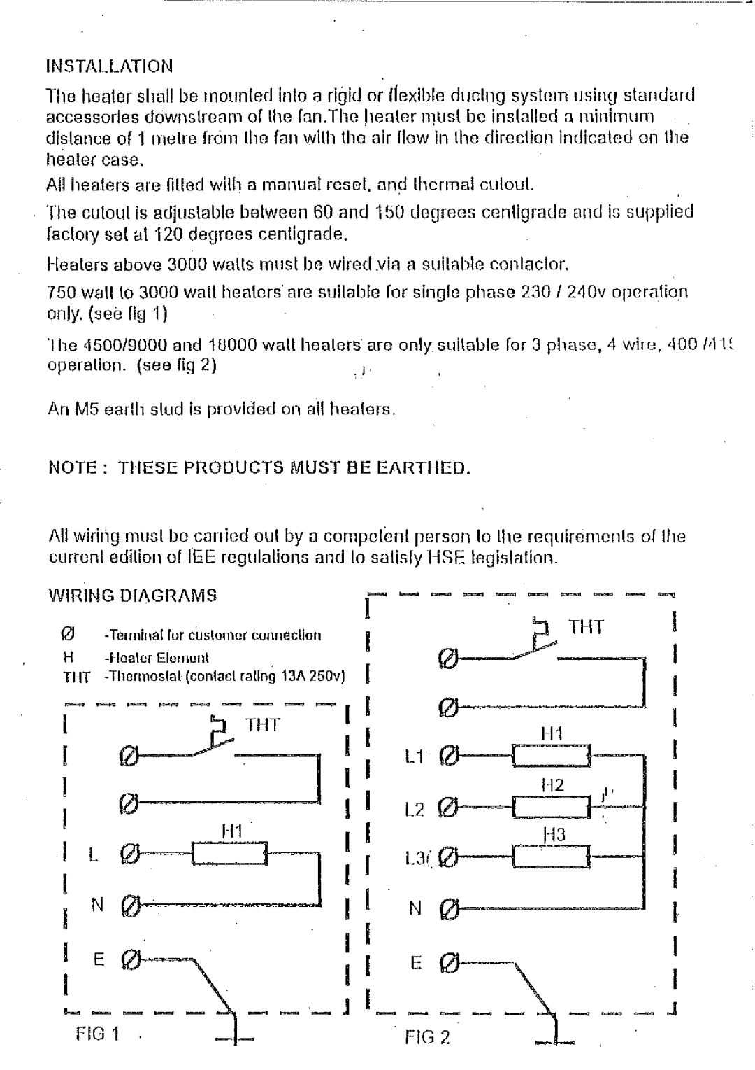Xpelair IDH1-8 manual 