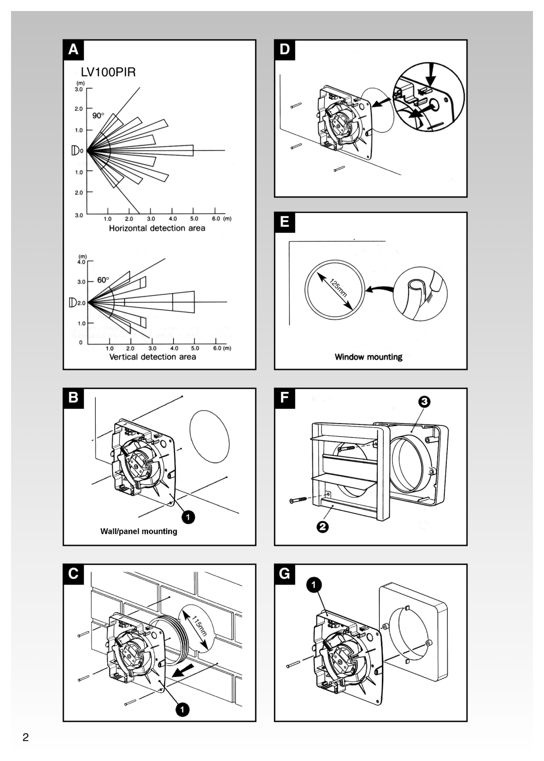 Xpelair LV100PIR, LV100T, LV100PC, LV100HP operating instructions 