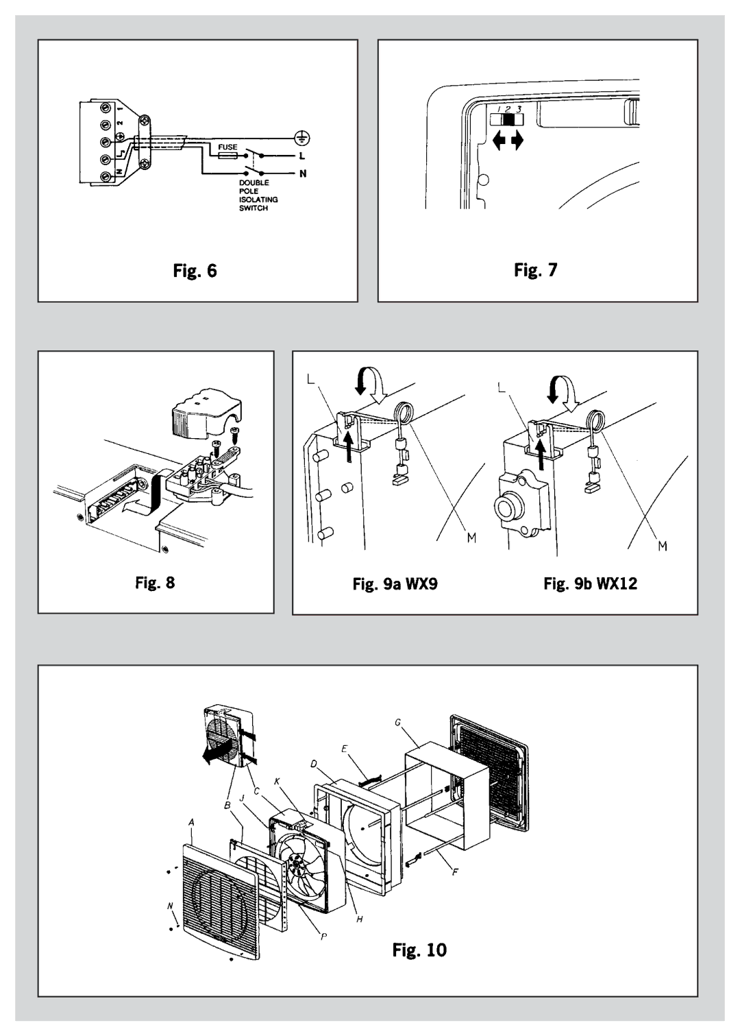 Xpelair WX12, WX9 operating instructions 