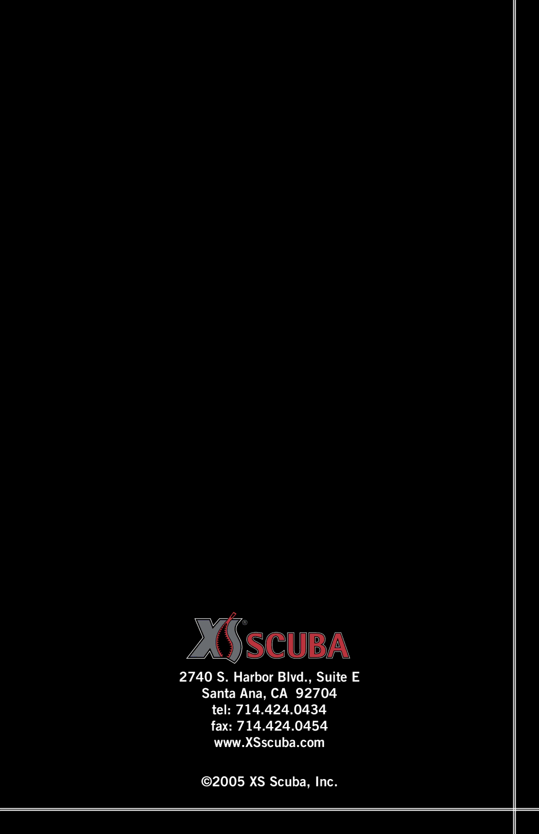 XS Scuba Buoyancy Compensator manual 