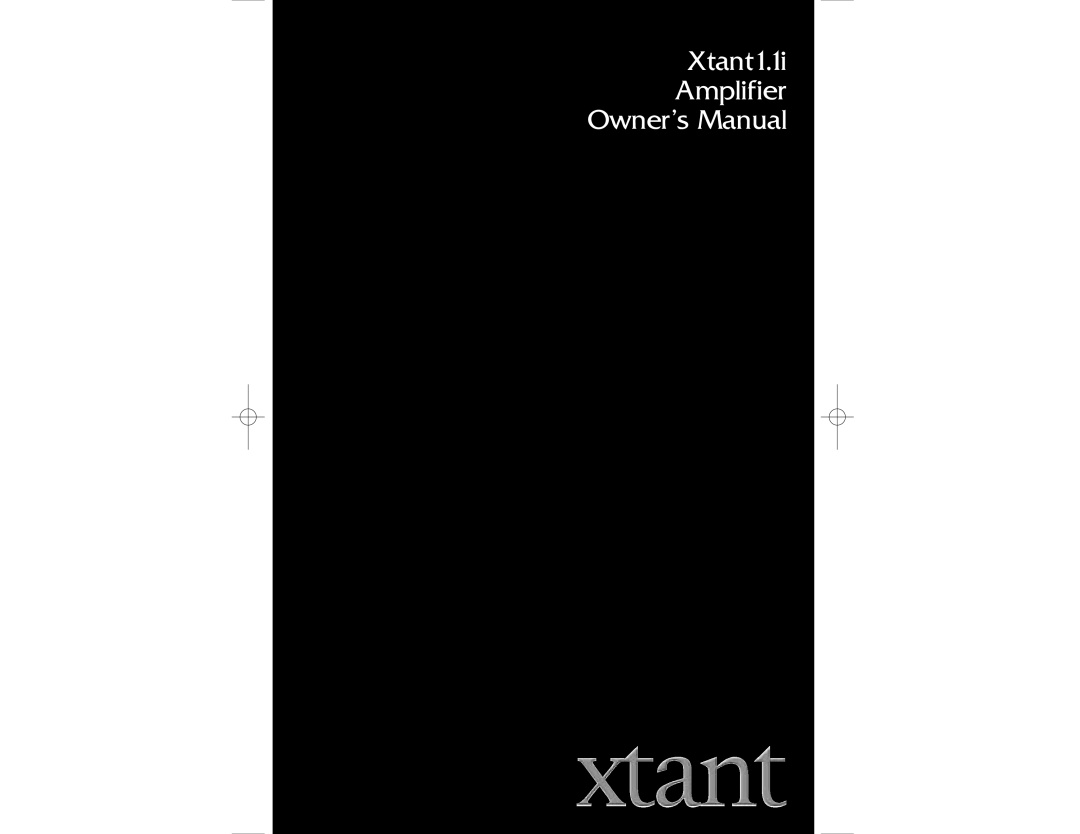 Xtant 1.1 owner manual 