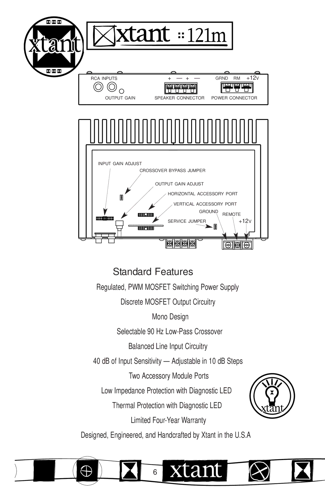 Xtant M Series manual Standard Features, + + 