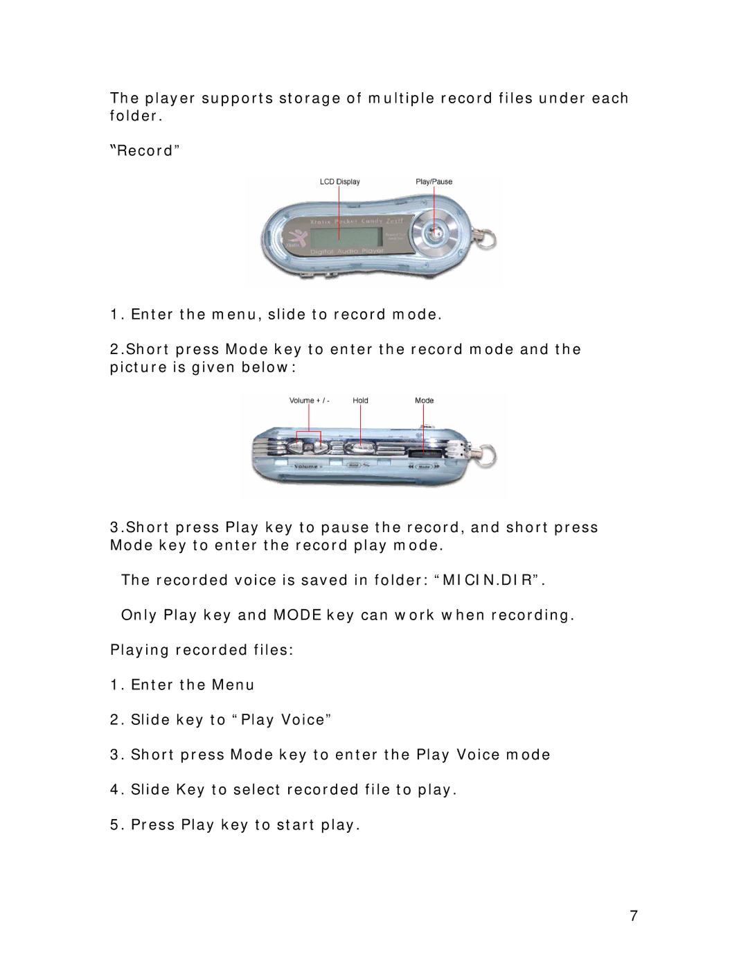 Xtatix Pocket Candy Zent user manual 