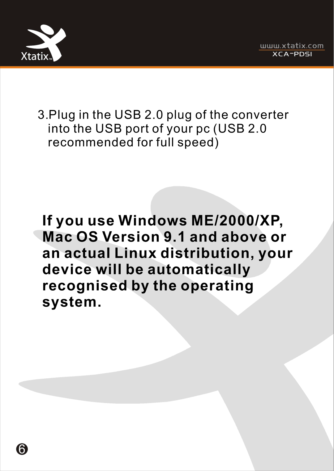 Xtatix XCA-PDSI user manual XCA Pdsi 