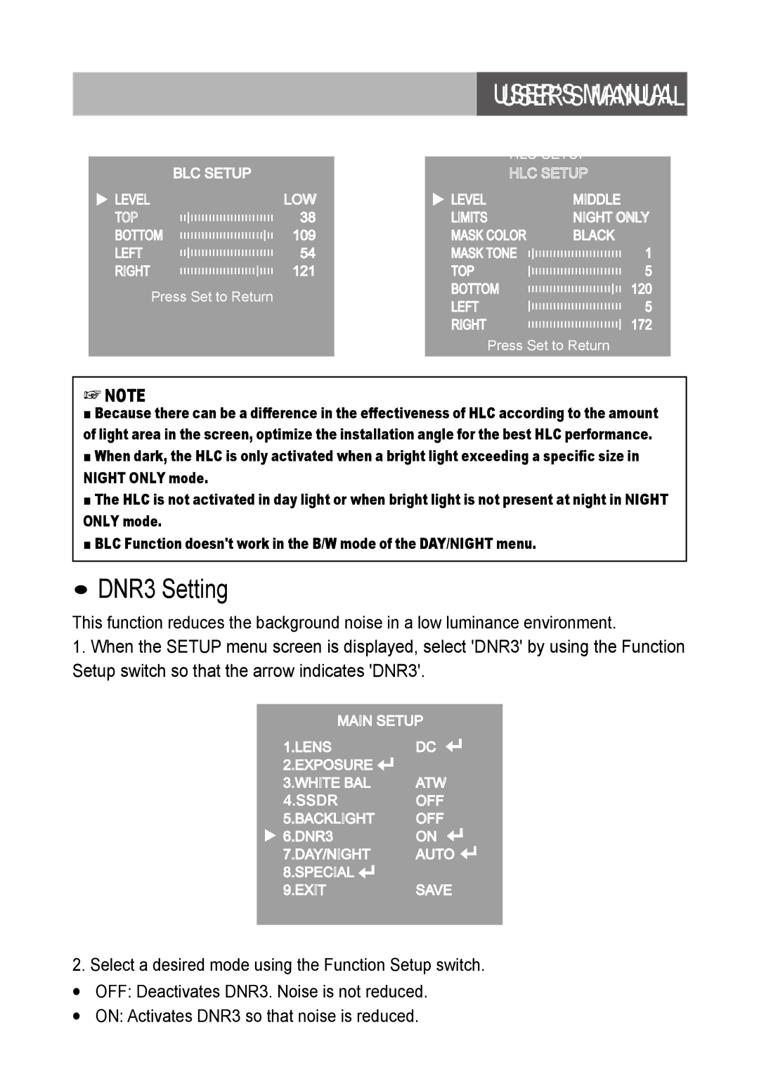 Yahee RETRT2812-1 User’Smanual, DNR3 Setting 