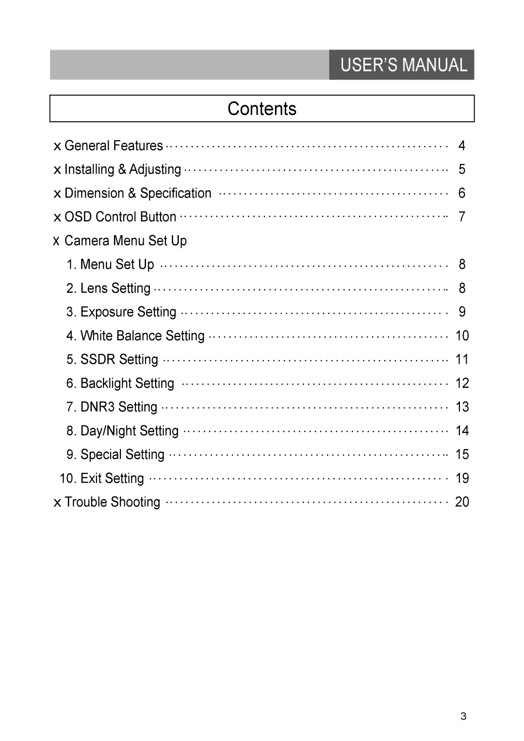 Yahee RETRT2812-1 manual Contents 