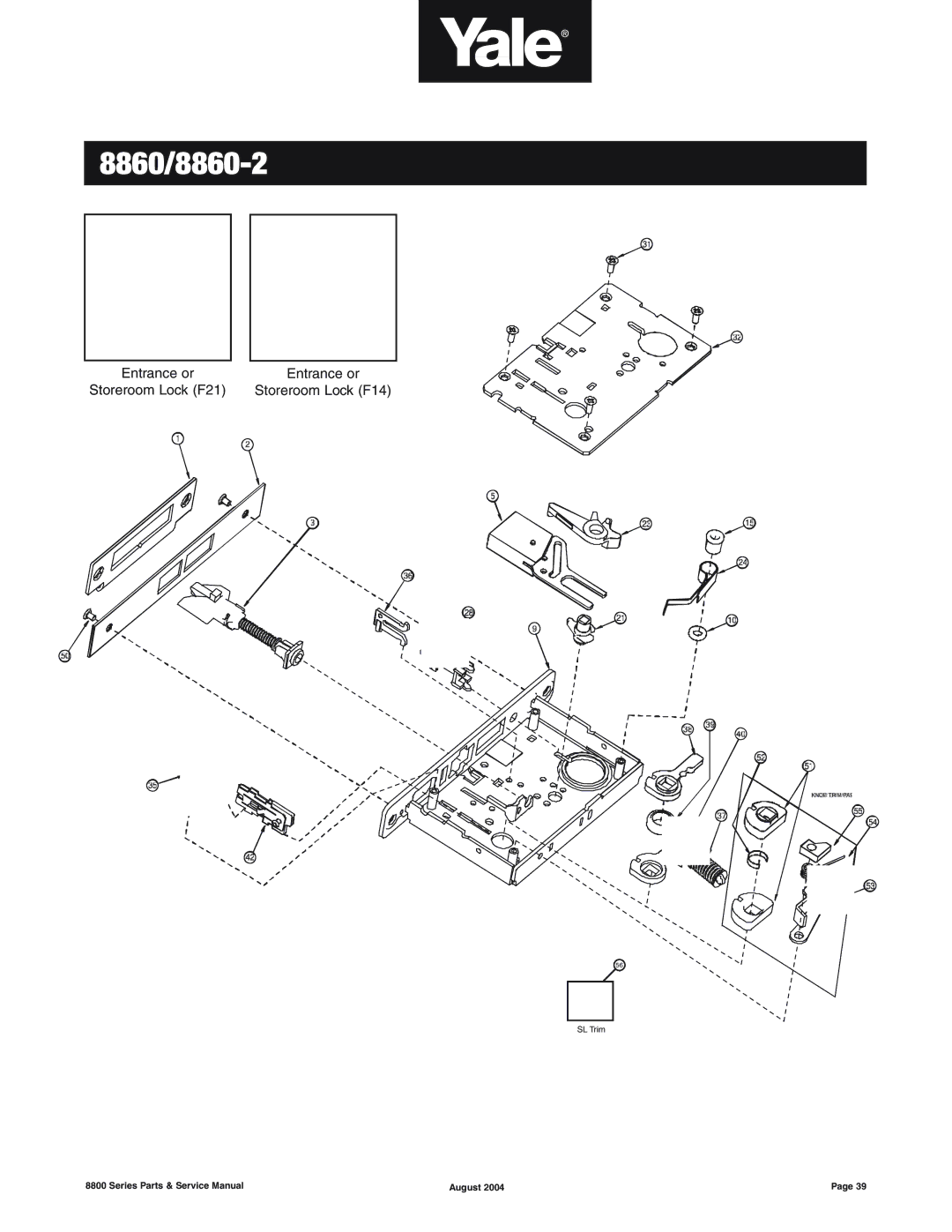 Yale 8800 SERIES manual Entrance or 