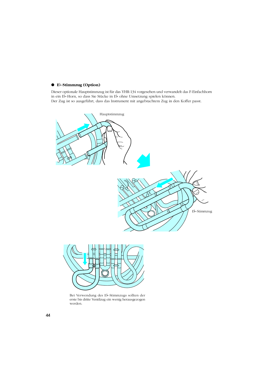 Yamaha 2440630 owner manual Optionen, Eb-Stimmzug Option 