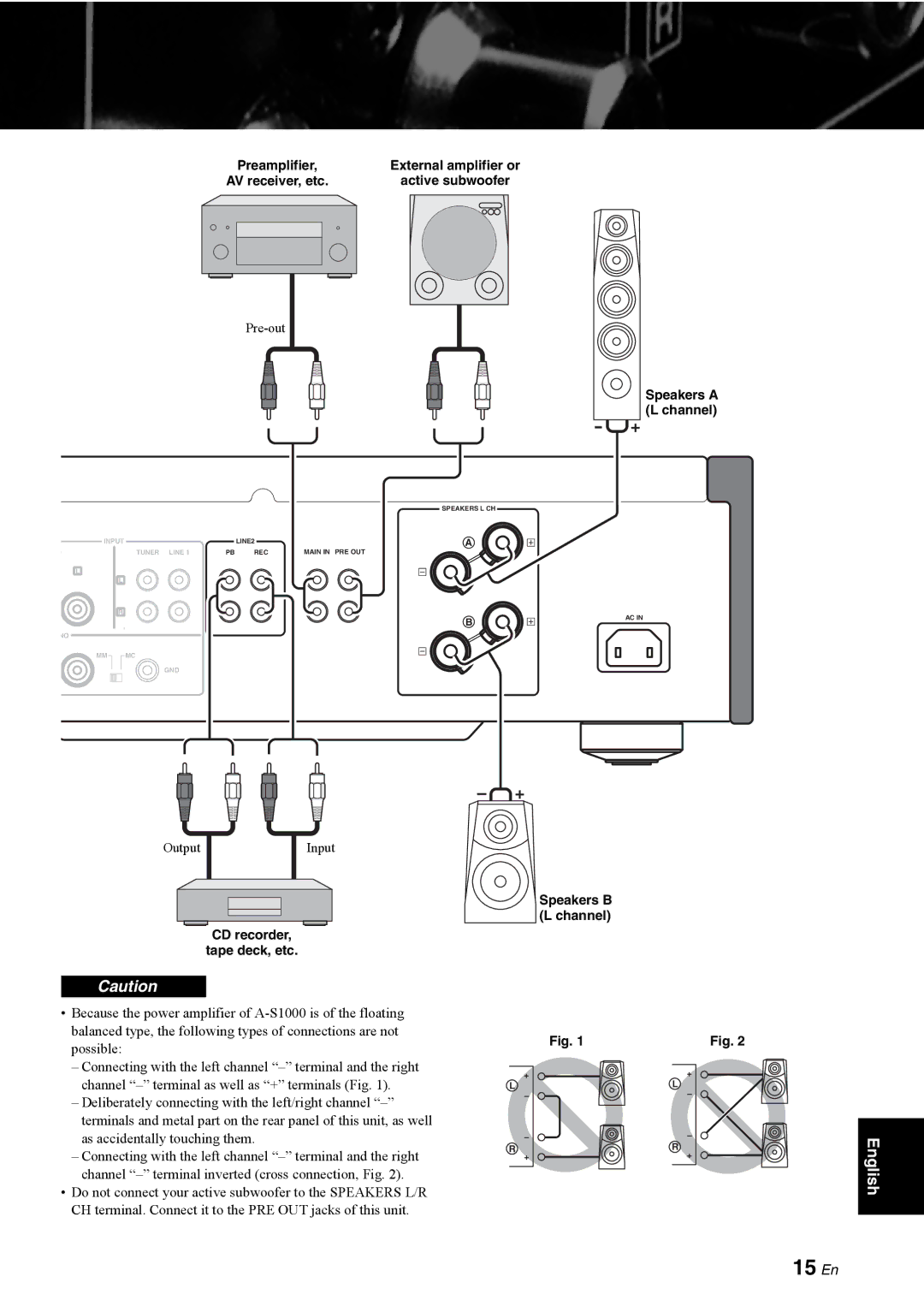 Yamaha A-S1000 owner manual 15 En 