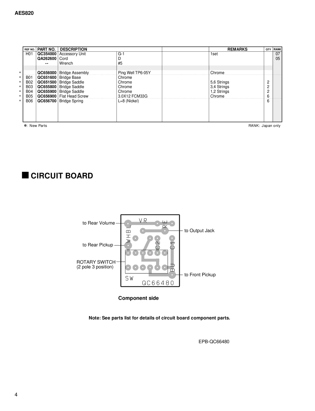 Yamaha AES820 service manual Circuit Board 