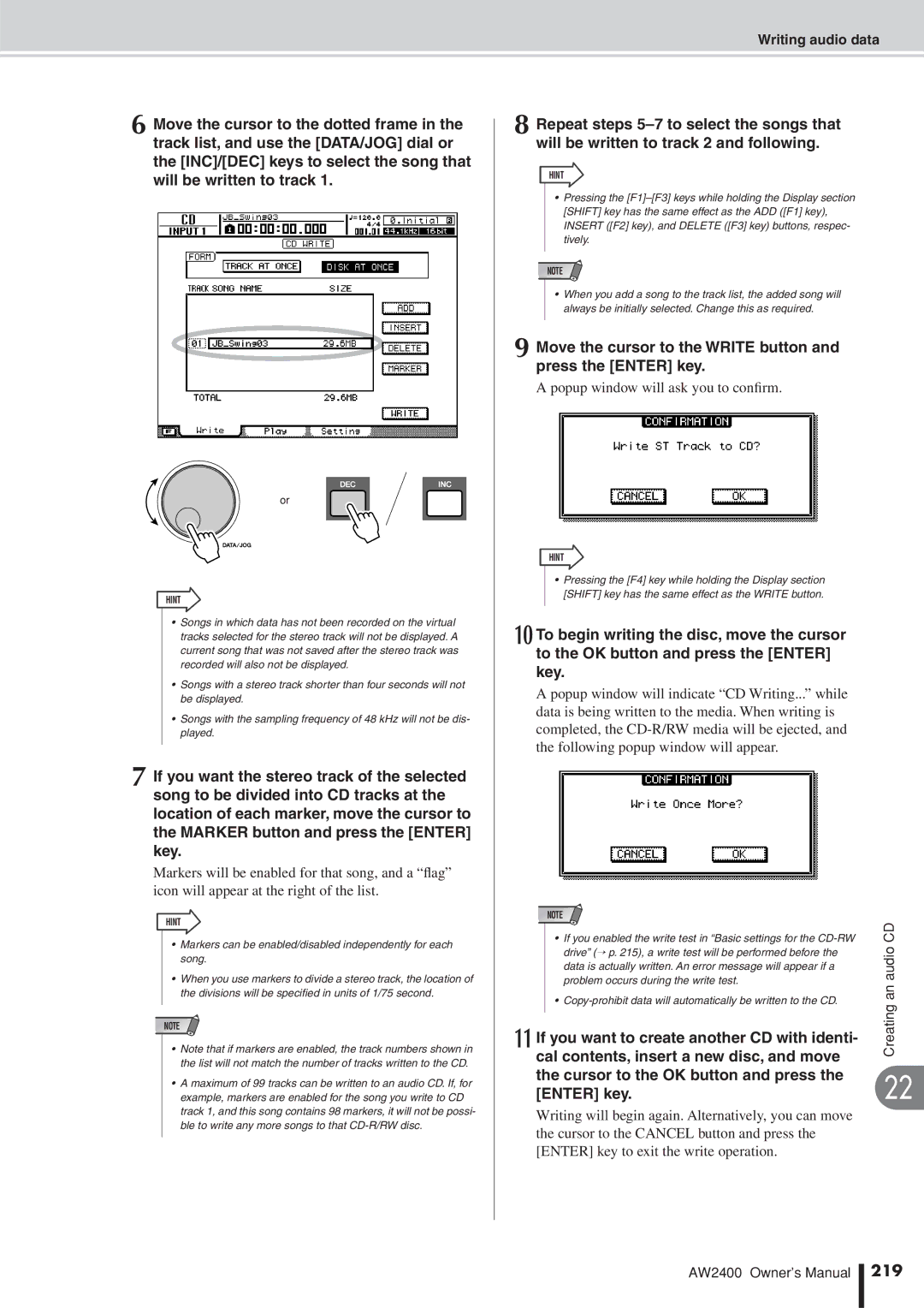 Yamaha AW2400 owner manual 219 