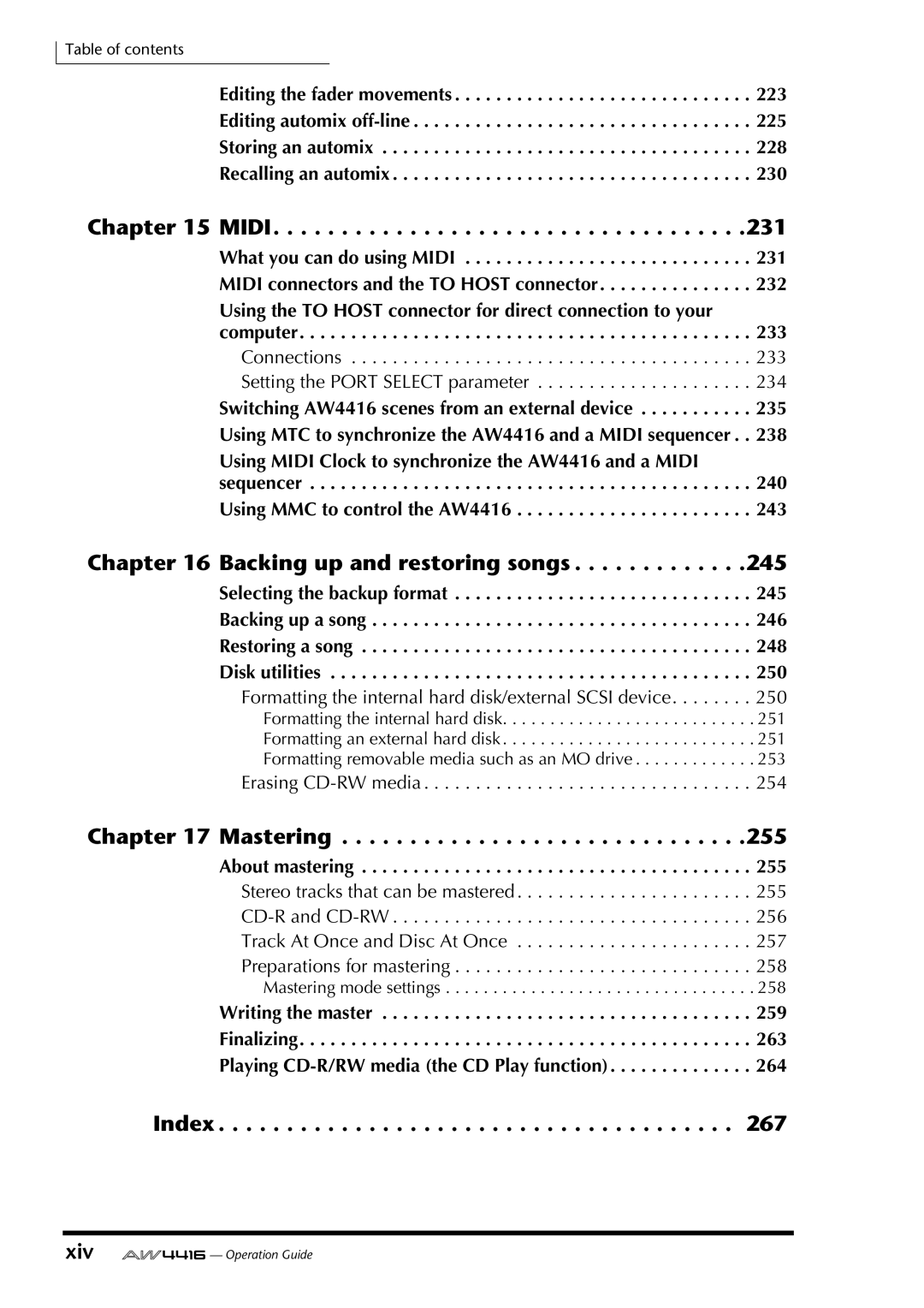 Yamaha AW4416 manual Connections Setting the Port Select parameter, Formatting the internal hard disk/external Scsi device 