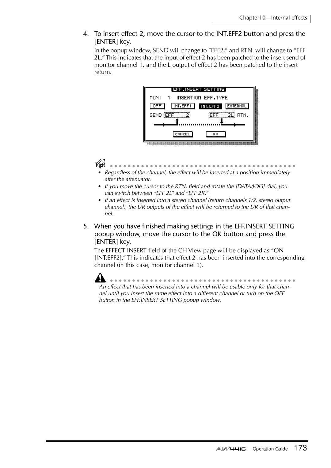 Yamaha AW4416 manual Tip 