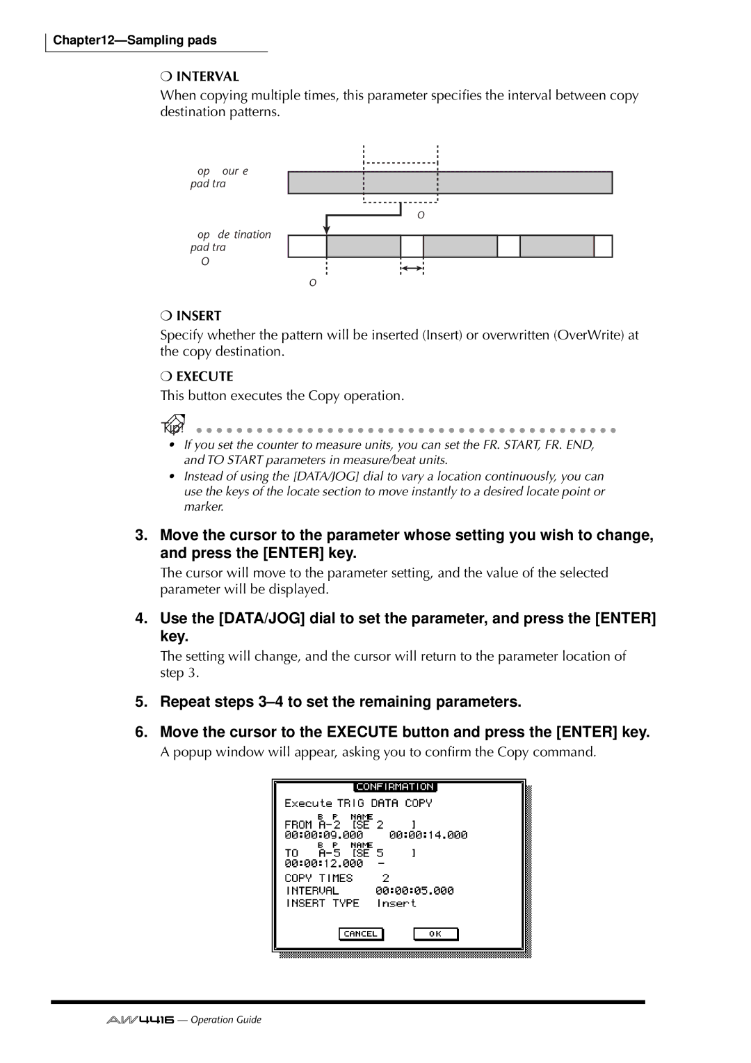 Yamaha AW4416 manual 200, Interval, Execute 