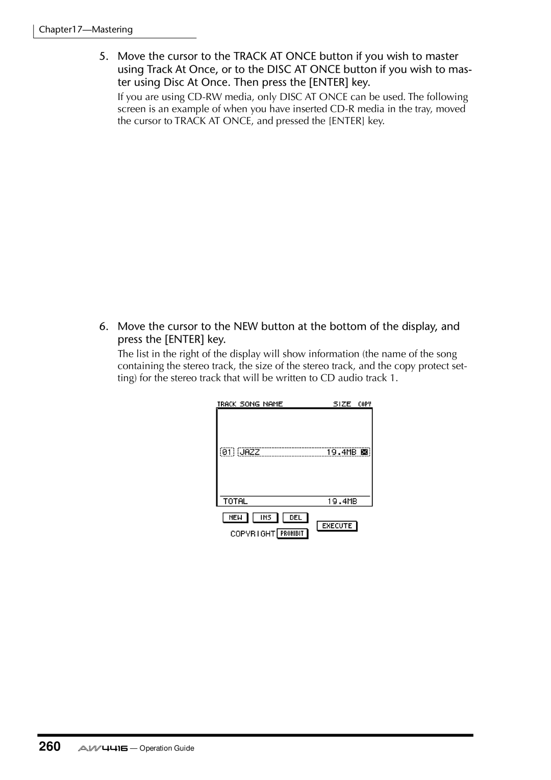 Yamaha AW4416 manual 260 