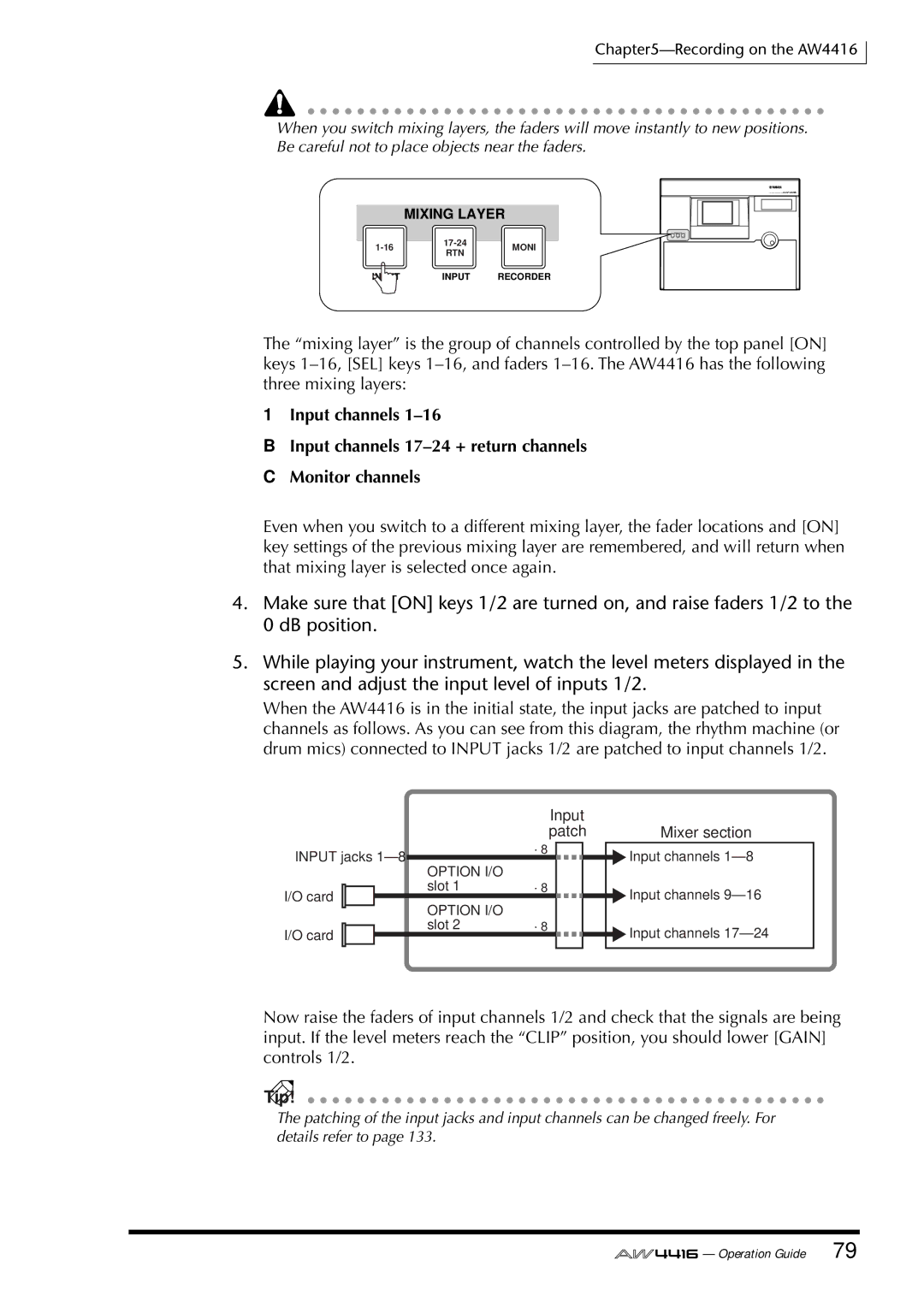 Yamaha AW4416 manual Input Patch 