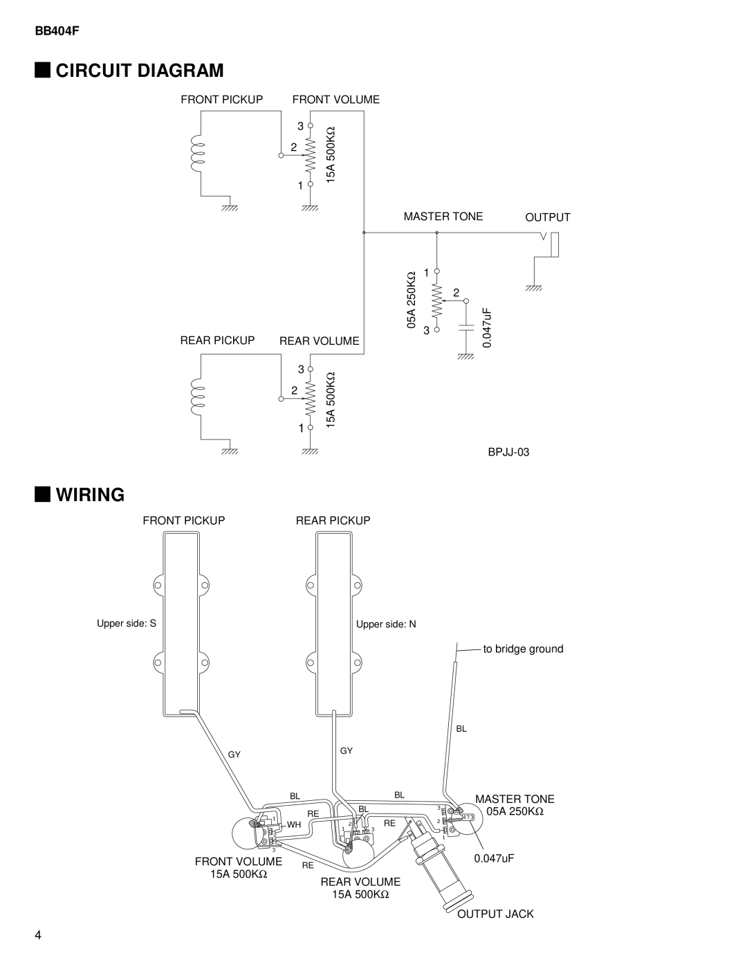 Yamaha bb404f service manual Circuit Diagram, Wiring 