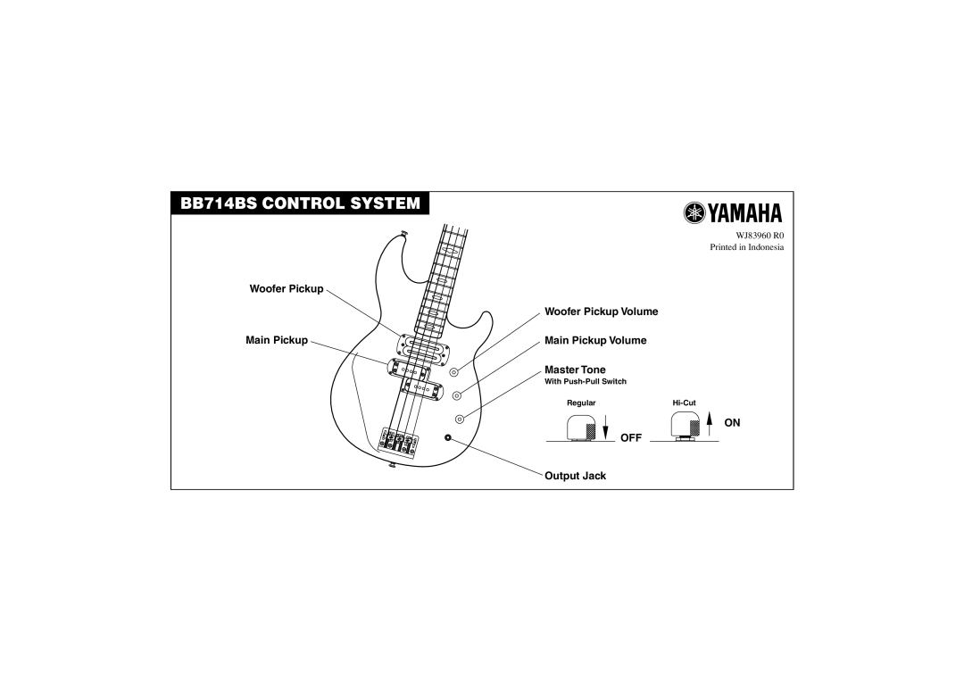 Yamaha manual BB714BS Control System 