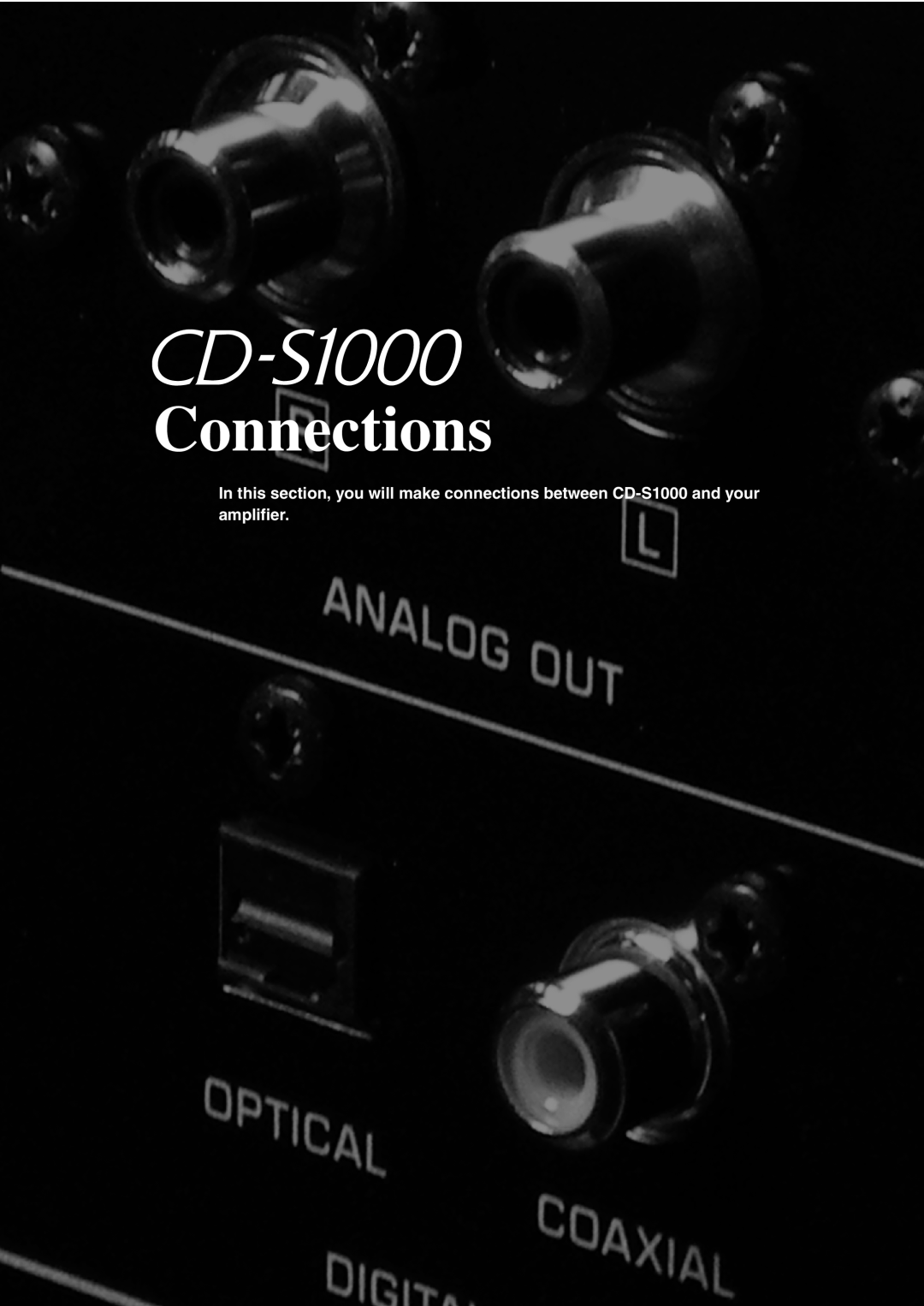 Yamaha CD-S1000 owner manual Connections, 13 En 