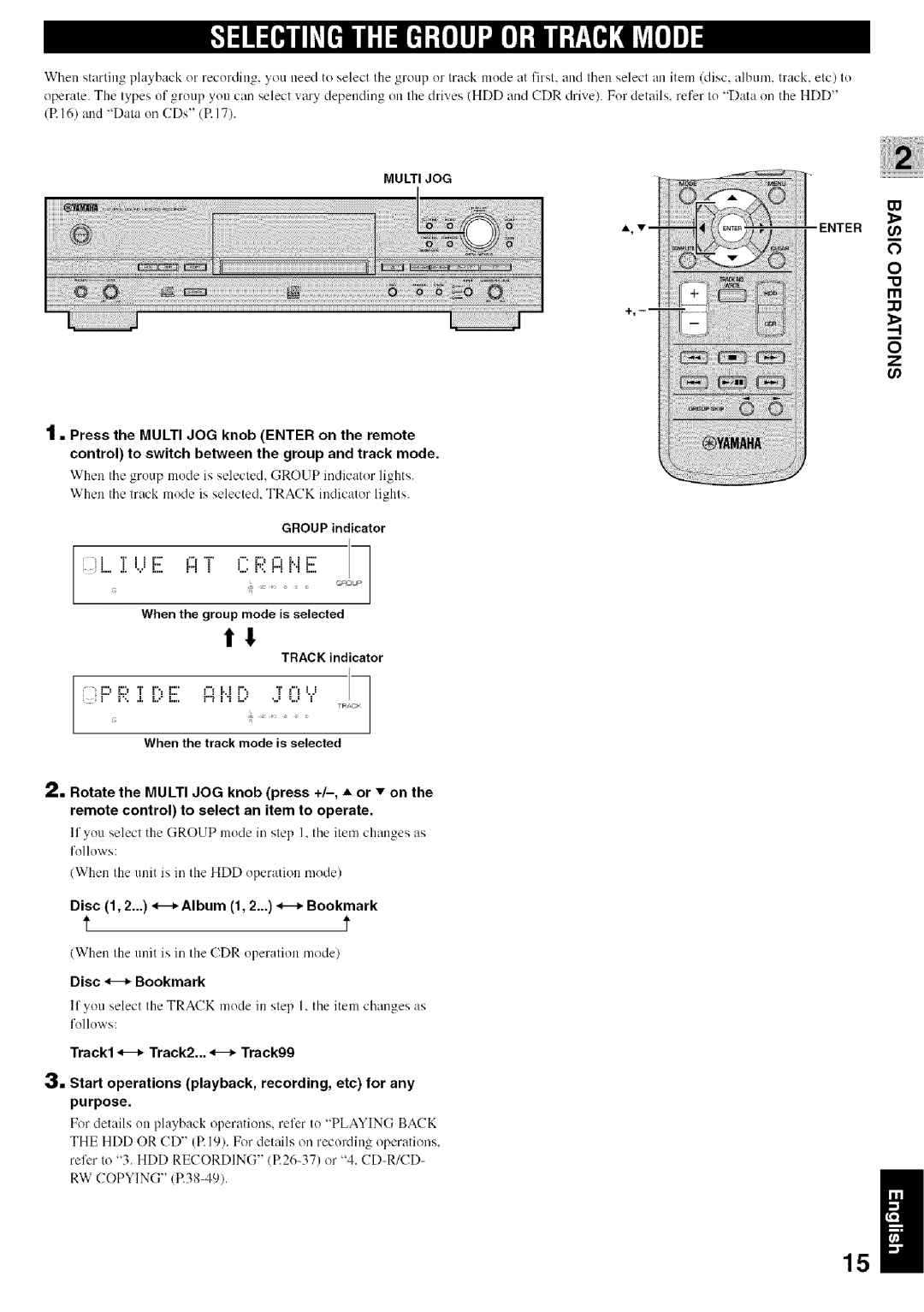 Yamaha CDR-HD1500 owner manual RW Copying E38-49 