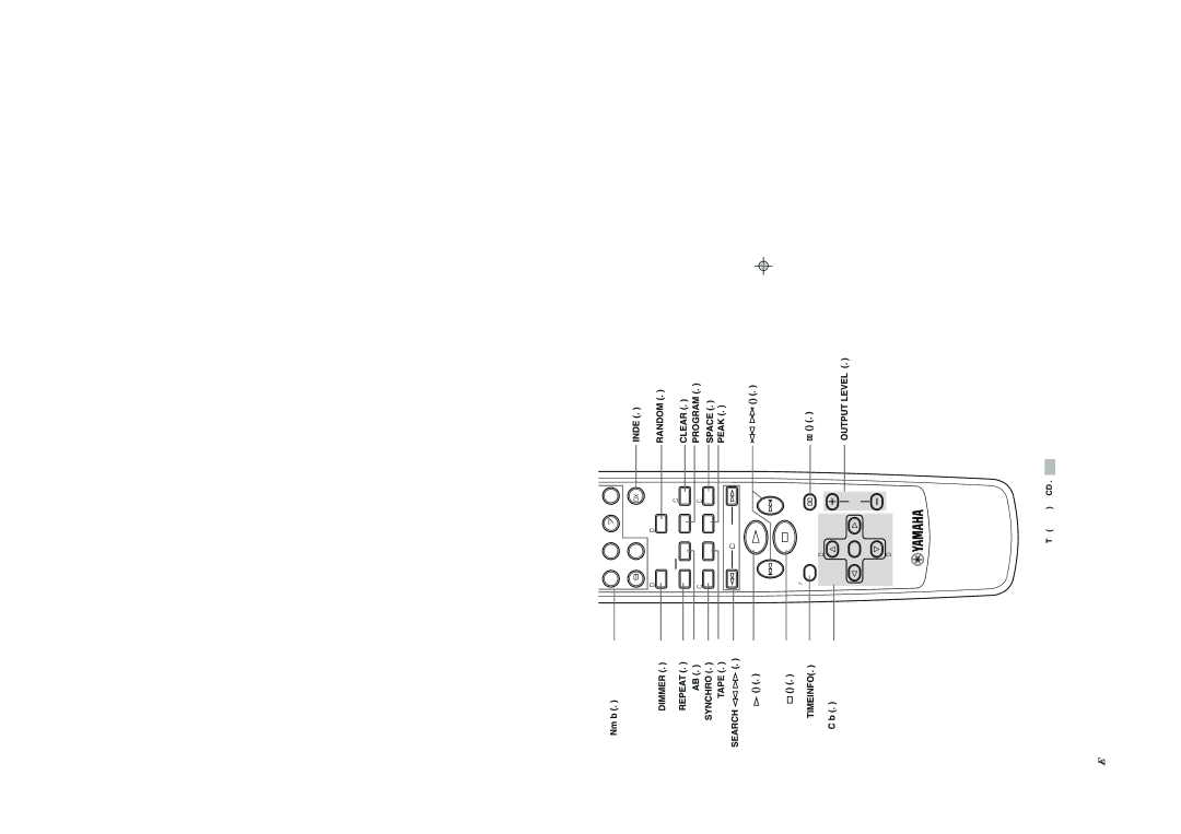 Yamaha CDX-397, CDX-97 owner manual Remote control, Index p, Shaded parts are provided for CDX-497 only 