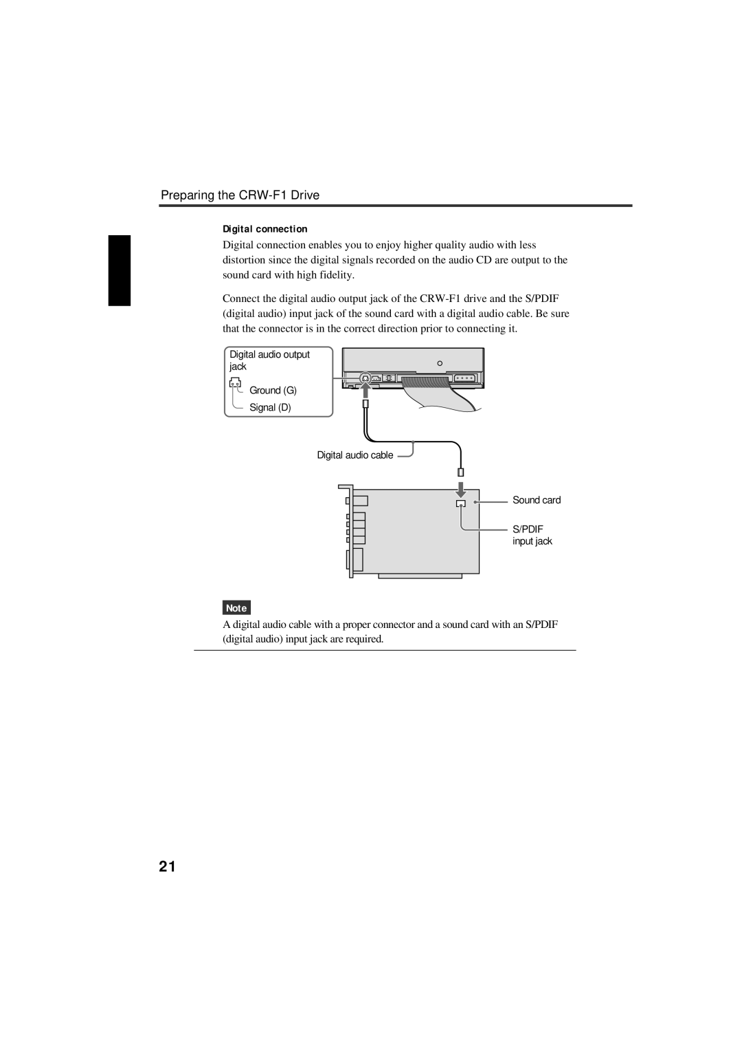 Yamaha CRW-F1-NB manual Digital connection 