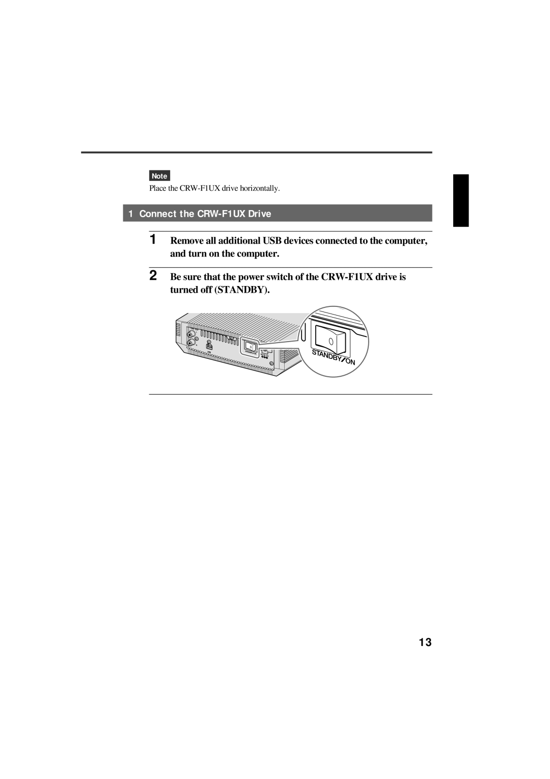 Yamaha manual Connect the CRW-F1UX Drive 