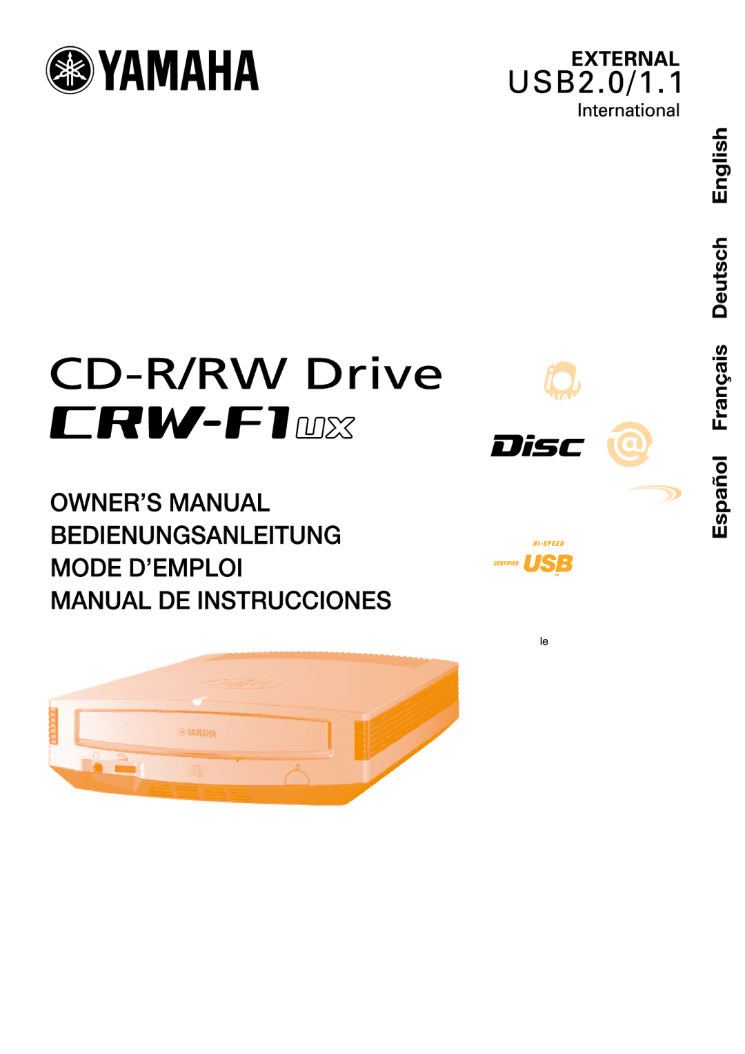 Yamaha CRW-F1UX manual 