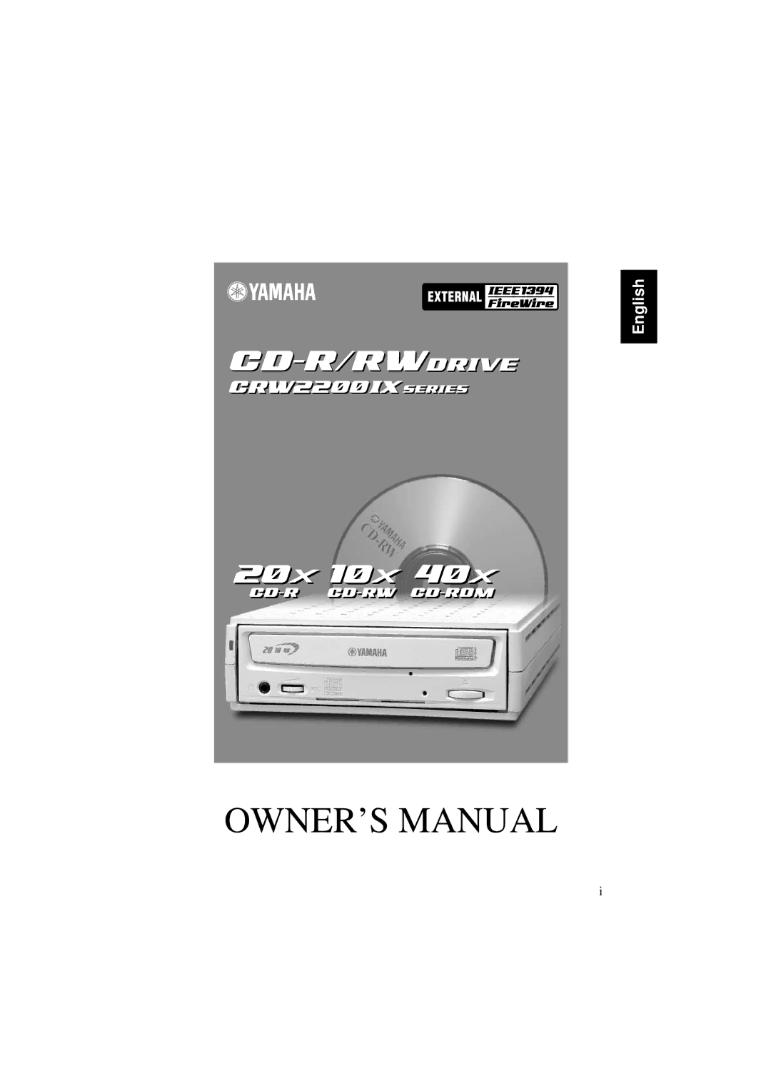 Yamaha CRW2200IX manual English 